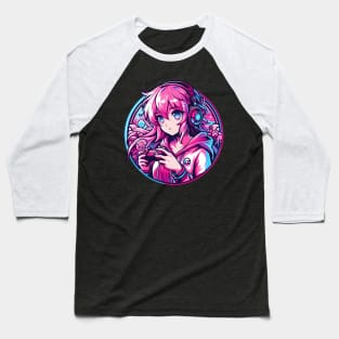 Pink lovely gamer girl Baseball T-Shirt